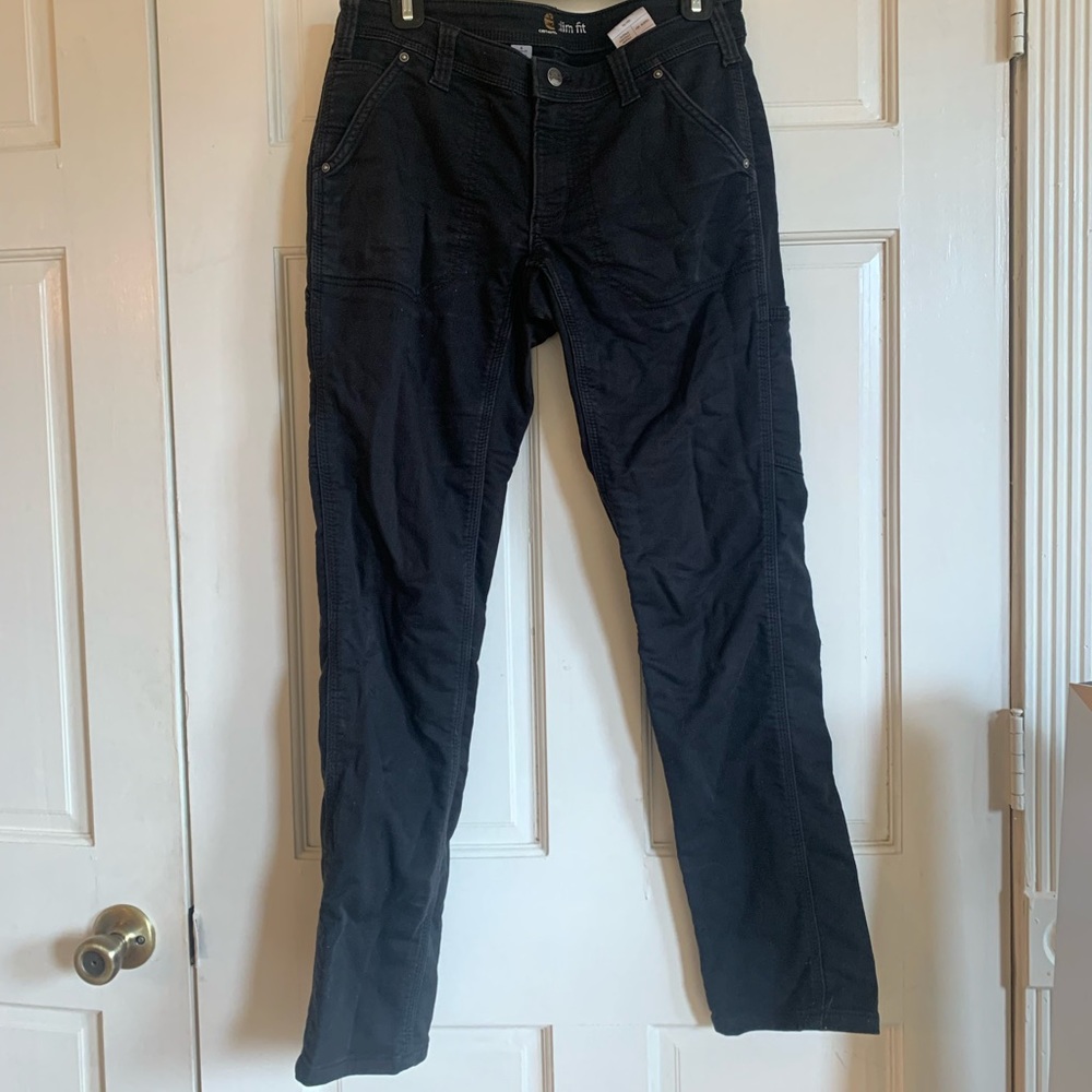 Carhartt Slim fit straight leg black utility pants